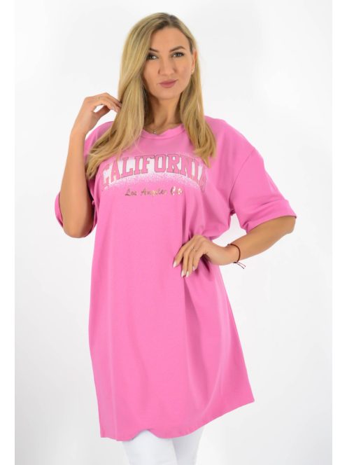 California feliratos,pamut tunika! pink L-XXL