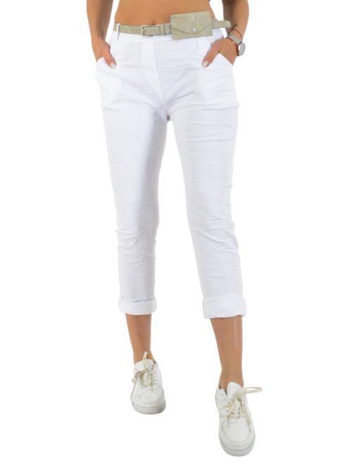 Koptatott,zsebes ,gumisderekú,táskás öves nadrág ! fehér L-XL