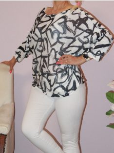 Szívecskés,denevérujjas,cérnakötött felső!  L-XXL