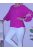 Buggyos ujjú,virágos felső  ! magenta L-XL