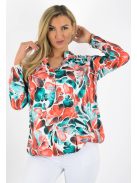 Mintás inges szett ! korall-zöld  L-XL