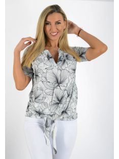 Virág mintás,ingfazonú,elöl kötős felső!  S-XL