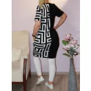 Görögmintás,zsebes,V kivágású tunika! L, XL/2XL