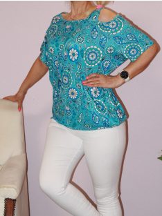 Mandala mintás,nyitott vállú,gumis aljú felső!  L-XXL
