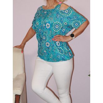 Mandala mintás,nyitott vállú,gumis aljú felső!  L-XXL