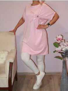 Virágdíszítéses tunika! rózsaszín L-XXL