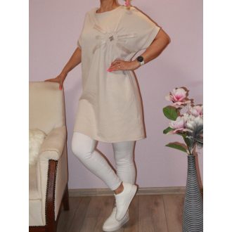Virágdíszítéses tunika! bézs L-XXL