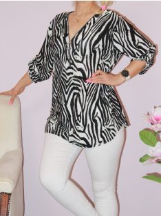 Zebra mintás,cipzáras felső !  L-XXL