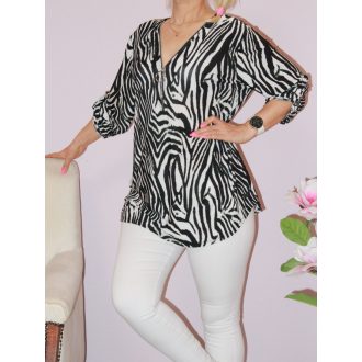 Zebra mintás,cipzáras felső !  L-XXL