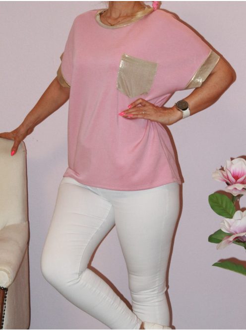 Arany zsebes  felső ! mályva L-XXL