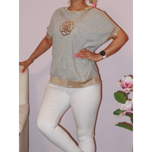 Arany mintás  felső ! szürke L-XXL
