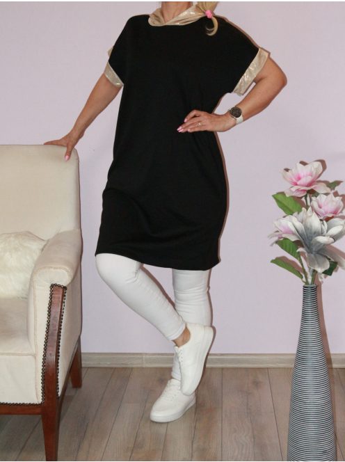 Arany kapucnis,oldala felcliccelt tunika! fekete L-XXL