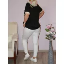  Horgolt arany kapucnis virágos felső ! fekete L-XL