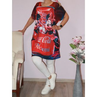 Egérke páros mintás tunika ! fekete  XXL-3XL