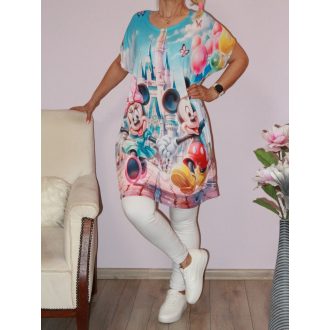 Egérke páros,lepkés, mintás tunika ! kék   XXL-3XL