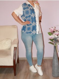 Madeirás-farmerbetétes ing!  L-XXL