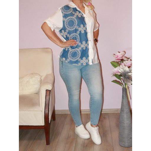 Madeirás-farmerbetétes ing!  L-XXL