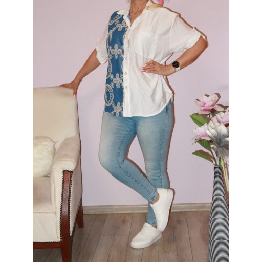 Madeirás-farmerbetétes ing!  L-XXL