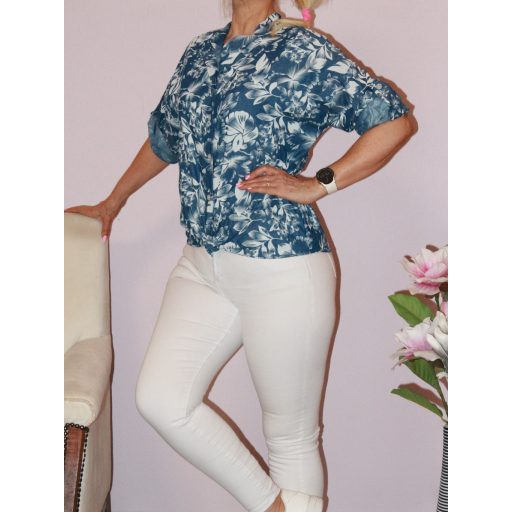 Mintás,roll-up ujjú ing!  L-XL