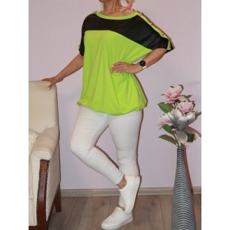   Gombdíszes,latex betétes ,gumis aljú felső! neonzöld XL-3XL
