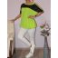 Gombdíszes,latex betétes ,gumis aljú felső! neonzöld XL-3XL