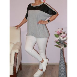   Gombdíszes,latex betétes ,gumis aljú felső! szürke XL-3XL