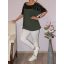 Gombdíszes,latex betétes ,gumis aljú felső! khaki XL-3XL