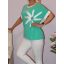 Virágos,strasszköves felső ! menta L-XXL