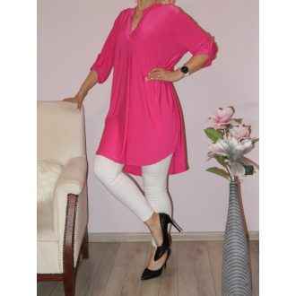 Egyszínű hátulja hosszabb ingtunika! pink XL-3XL