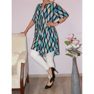 Levél mintás hátulja hosszabb ingtunika!   XL-3XL