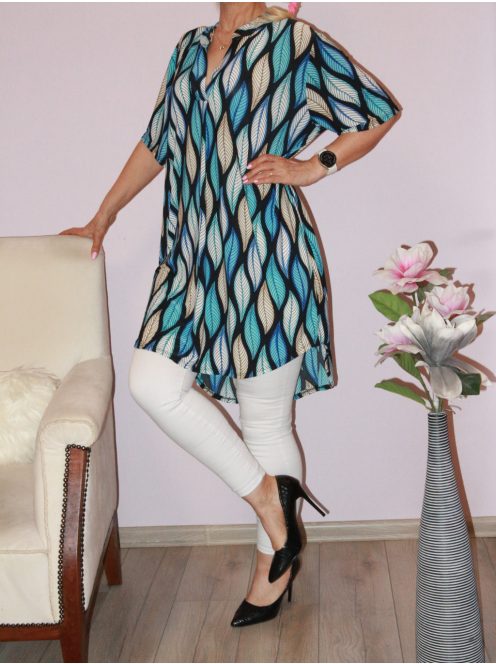 Levél mintás hátulja hosszabb ingtunika!   XL-3XL
