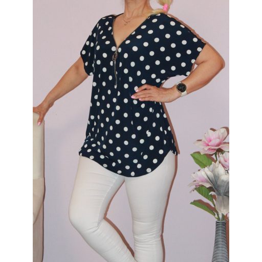 Pöttyös,cipzáras felső !  L-XXL