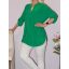 Egyszínű,roll-up ujjú ingfazonú felső ! zöld  L-XXL