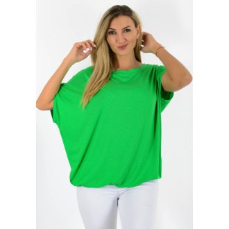 Egyszínű,lenge,gumis aljú felső ! zöld L-XXL