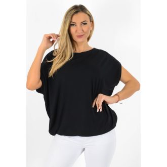 Egyszínű,lenge,gumis aljú felső ! fekete L-XXL