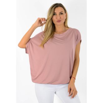   Egyszínű,lenge,gumis aljú felső ! púderrózsaszín L-XXL