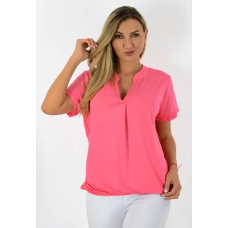 Egyszínű, ingfazonú ,gumis aljú felső! málna L-XXL