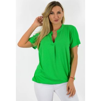 Egyszínű, ingfazonú ,gumis aljú felső! zöld L-XXL