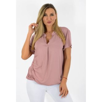   Egyszínű, ingfazonú ,gumis aljú felső! púderrózsaszín L-XXL