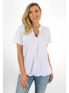 Egyszínű, ingfazonú ,gumis aljú felső! fehér L-XXL