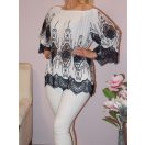 Horgolt betétes,vállra húzható felső!  L-XXL