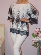 Horgolt betétes,vállra húzható felső!  L-XXL