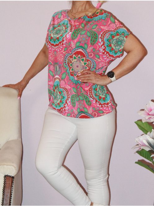 Mandala mintás,lenge,gumis aljú felső !  L-XXL