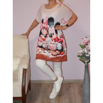 Egérke páros,kávés,mintás tunika !   XXL-3XL