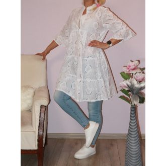 Madeirás fodros ujjú-aljú,gombos tunika!  L-XL