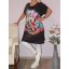 Egérkés, lepkés,mintás tunika !  fekete XXL-3XL