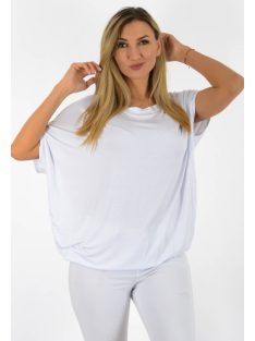 Egyszínű,lenge,gumis aljú felső ! fehér L-XXL