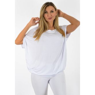 Egyszínű,lenge,gumis aljú felső ! fehér L-XXL