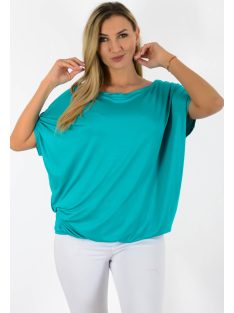 Egyszínű,lenge,gumis aljú felső ! türkizzöld L-XXL