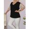 Madeirás-arany ujjú,V nyakú felső ! fekete L-XXL